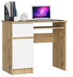 Raumhirsch Furniture Schreibtisch, Eiche Artisan, Wei&szlig;, Holzwerkstoff,...