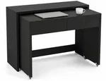 Stilvora Schreibtisch, Schwarz, Metall, Holzwerkstoff, Rechteckig, 110x78x40 cm,