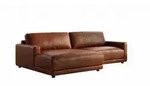 Kawola Ecksofa, Braun, Kunststoff, Nachbildung, 3-Sitzer, F&uuml;llung: Schaumstoff,