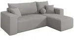 Altdecor Ecksofa, Silber, Kunststoff, 3-Sitzer, L-Form, 249x139 cm, Wohnzimmer, Sofas