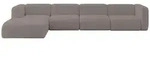 Altdecor Ecksofa, Dunkelbraun, Kunststoff, 5-Sitzer, 409x179 cm, Wohnzimmer, Sofas &