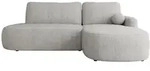 Mirjan24 Ecksofa, Hellgrau, Kunststoff, 5-Sitzer, Ottomane rechts,L-Form, 274x174 cm,