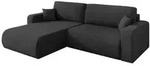 Altdecor Ecksofa, Anthrazit, Kunststoff, 3-Sitzer, L-Form, 276x193 cm, Wohnzimmer,