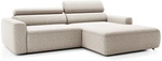 Selsey Ecksofa, Ecru, Kunststoff, 4-Sitzer, Ottomane rechts,L-Form, 252x182 cm,