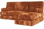 Masseno Ecksofa, Braun, Textil, 3-Sitzer, L-Form, 200x120 cm, Wohnzimmer, Sofas &