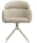 Massivmoebel24 Stuhl, Beige, Kunststoff, Echtholz, 63x87x64 cm, Esszimmer,...
