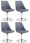 CLP Drehstuhl, Grau, Metall, 48x76x57 cm, Esszimmer, St&uuml;hle, Esszimmerst&uuml;hle,