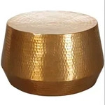 Kadima Design Couchtisch, Gold, Metall, Rund,Rund, 60x36x60 cm, Wohnzimmer,