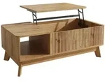 Modfu Couchtisch, Natur, Holzwerkstoff, 48x50x95 cm, Wohnzimmer,...