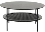 Selsey Couchtisch, Dunkelbraun, Metall, Rund, 80x40x80 cm, Wohnzimmer,
