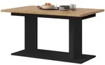 Inn.Furn Esstisch, Eiche Artisan, Schwarz, Holzwerkstoff, Nachbildung,Eiche,...
