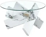 Okwish Couchtisch, Klar, Holzwerkstoff, 79x45x79 cm, Wohnzimmer,...
