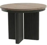 Beautysofa Esstisch, Schwarz, Walnuss, Metall, 8-Sitzer, Rund,Rund, 120x77x120...