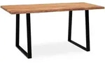 Kadima Design Esstisch, Akazie, Metall, Echtholz,Akazie, Rechteckig,Rechteckig, Kufe,