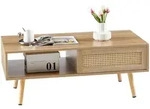 Modfu Couchtisch, Natur, Holzwerkstoff, 55x41.5x105 cm, Wohnzimmer,...