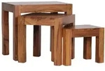 Kadima Design Beistelltisch, Braun, Holz, Echtholz, Rechteckig,Rechteckig,