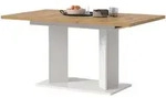 Inn.Furn Esstisch, Eiche Artisan, Wei&szlig;, Holzwerkstoff, Nachbildung,Eiche, Holz