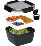 Lunchbox, Schwarz, Kunststoff, 17.5x17.5x9.9 cm, K&uuml;chenzubeh&ouml;r,...