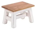Design Delights Blumenhocker, Wei&szlig;, Holz, 30x21x20 cm, Wohnzimmer, Hocker,
