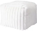 Home Styling Collection Hocker, Wei&szlig;, Textil, 38x28x38 cm, Wohnzimmer, Hocker,...