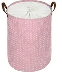 W&auml;schekorb, Rosa, Textil, 38x51x38 cm, Ordnen & Aufbewahren, W&auml;schek&ouml;rbe &...