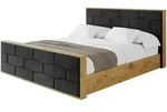 Altdecor Polsterbett, Schwarz, Textil, 200x200 cm, Schlafzimmer, Betten,