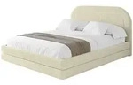 Altdecor Polsterbett, Taupe, Textil, H3 + H4, 180x200 cm, Schlafzimmer, Betten,