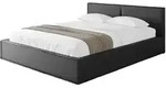 Altdecor Polsterbett, Schwarz Hochglanz, Textil, H3 + H4, 140x200 cm,...