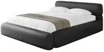 Altdecor Polsterbett, Schwarz Hochglanz, Textil, 160x200 cm, Schlafzimmer,...