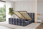 Altdecor Polsterbett, Dunkelgrau, Textil, H3 + H4, 180x200 cm, Schlafzimmer,...