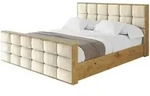 Altdecor Polsterbett, Ecru, Textil, H3 + H4, 200x200 cm, Schlafzimmer, Betten,