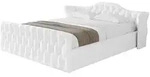 Altdecor Polsterbett, Wei&szlig; Hochglanz, Textil, 120x200 cm, Schlafzimmer, Betten,