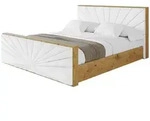 Altdecor Polsterbett, Wei&szlig; Hochglanz, Textil, 160x200 cm, Schlafzimmer, Betten,
