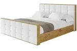 Altdecor Polsterbett, Wei&szlig;, Textil, H3 + H4, 180x200 cm, Schlafzimmer, Betten,