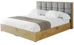 Altdecor Polsterbett, Grau, Textil, H3 + H4, 140x200 cm, Schlafzimmer, Betten,