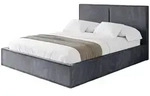Altdecor Polsterbett, Dunkelgrau, Textil, 160x200 cm, Schlafzimmer, Betten,