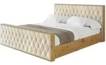 Altdecor Polsterbett, Ecru, Textil, H3 + H4, 160x200 cm, Schlafzimmer, Betten,