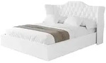 Altdecor Polsterbett, Wei&szlig; Hochglanz, Textil, 120x200 cm, Schlafzimmer, Betten,