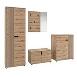 Mid.you Garderobe, Eiche Artisan, Holzwerkstoff, 4-teilig, 255x191x37 cm, Garderobe,