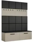 Masseno Garderobenschrank, Kaschmir, Holzwerkstoff, 4 F&auml;cher, 161.2x204x40 cm,