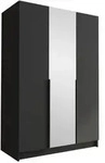 Mirjan24 Kleiderschrank, Schwarz, Holzwerkstoff, 9 F&auml;cher, Rechteckig,...