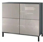 Vladon Kommode, Sand, Holzwerkstoff, 92.5x83.5x35 cm, Wohnzimmer, Kommoden &
