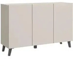 P & B Sideboard, Beige, Kaschmir, Kunststoff, 3 F&auml;cher, 120x76x39 cm, Fsc, stehend,