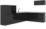 Vicco Eckk&uuml;che, Anthrazit, Anthrazit, Holzwerkstoff, Rechteckig, 327x143x60 cm,