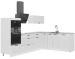 Vicco Eckk&uuml;che, Wei&szlig;, Wei&szlig;, Holzwerkstoff, Formgebogen, 287x153.6x60 cm,...