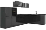 Vicco Eckk&uuml;che, Anthrazit, Anthrazit, Holzwerkstoff, Rechteckig, 347x143x60 cm,
