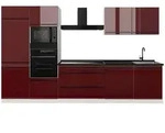 Vicco K&uuml;chenzeile, Rot, Wei&szlig;, Holzwerkstoff, Rechteckig, 340x206.8x60 cm,...