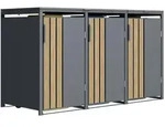 M&uuml;lltonnenbox, Anthrazit, Metall, 198x116x80 cm, Aufbewahrung & Schutzh&uuml;llen
