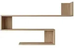 [en.casa] Wandregal, Eiche, Holzwerkstoff, 3 F&auml;cher, 120x71.5x14.5 cm, Wohnzimmer,