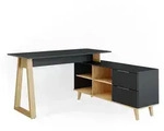 Vicco Schreibtisch, Anthrazit, Holzwerkstoff, 7 F&auml;cher, 2 Schubladen,